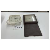 CLOCK, THERMOMETER