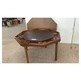 POKER TABLE, 8 PERSON, 52 DIAMETER, WITH WOOD TOP