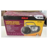 RCA PORTABLE RADIO, CD, CASSETTE, NIB