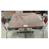 TABLE, 36 x 36, 2 CHAIRS