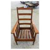 LARGE WOOD CHAIR, NO CUSHION