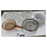 GLASS TRAYS, CORNINGWARE, OTHER