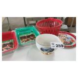METAL TRAY, PLASTIC BASKET, FOIL PANS, KINKADE