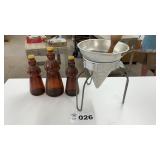 COLANDER, MRS BUTTERWORTH BOTTLES