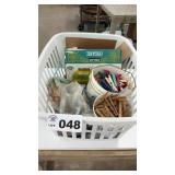 CLOTHES BASKET, CLOTHES PINS