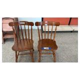 2 WOOD DINING CHAIRS