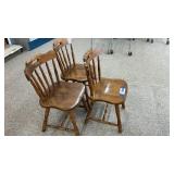 3 WOOD DINING CHAIRS