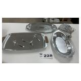 SERVING TRAYS, NAPKIN HOLDER