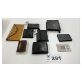 WALLETS, ALL EMPTY, SOME NIB