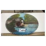 PAINTED SAW BLADE, 24 INCHES DIAMETER