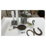 VASES, SIFTER, GRISWOLD DAMPNER