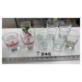 WHISKEY GLASSES, CROWN ROYAL, BAILEYS, FUNNY BONE
