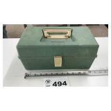 PLASTIC TACKLE BOX WITH CONTENTS