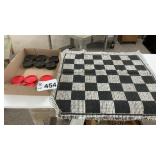 LARGE CHECKER SET, TIC-TAC- TOE