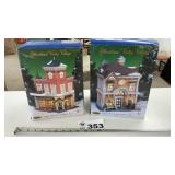 2  PORCELAIN LIGHTED HOUSES
