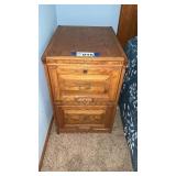 WOODEN FILING CABINET 28 x 18.5 x 24