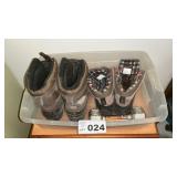 MENS WORK BOOTS 2 pr SZ 13, BAR BELL 10 lb