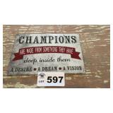 METAL SIGN, 8 x 12
