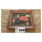 FRAMED A/C TRACTOR PICTURE, 8 x 12