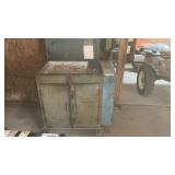 STEEL WORK CABINET ON WHEELS,  26 x  40