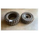 ATV TIRES, 27 x 11.00 R14; and 25 x 10.00-12