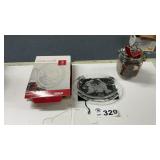 CHRISTMAS LIGHTS, CRYSTAL PLAQUE