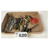 PLIERS,  VISE GRIP, PUTTY KNIFE