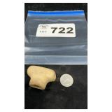NATIVE AMERICAN SMOKING PIPE, T-SHAPED TUBULAR