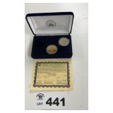 2$ DOUBLE EAGLE SET, MISSING 1 COIN