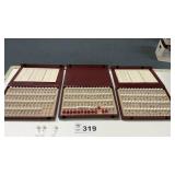 3 GEM STONE HOLDER CASES, 8 x 10 INCHES,