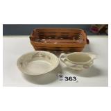 LONGABERGER BASKET, NAUTILUS GRAVY BOAT