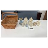 ANGEL FIGURINES, WITH BASKET