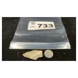 GRAYISH BROWN LITHIC  TOOL, UNIFACIAL FLAKE