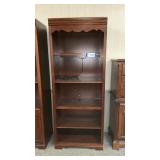 LIGHTED BOOKCASE, 30 WIDE, 18 DEEP, 76 TALL,