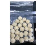 HAND CARVED IVORY STYLE ROSE BEADS