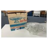 GLASS CAKE PLATE, ANCHOR HOCKING