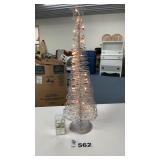 LIGHTED WIRE WOUND TREE , 24 INCHES TALL