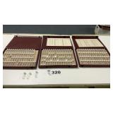 3 GEM STONE HOLDER CASES, 8 x 10 INCHES