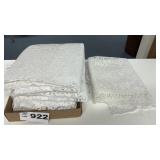 8 LACE CURTAIN PANELS, 80 INCHES LONG
