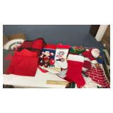 CHRISTMAS STOCKINGS, TREE SKIRT, TABLE CLOTHS