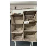 2 COLLAPSING CANVAS STORAGE, HANGS ON DOOR