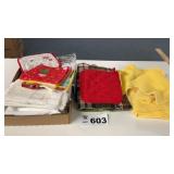 POT HOLDERS, CLOTH NAPKINS, TABLE CLOTHES