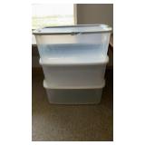 3 LARGE LIDDED TOTES