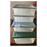4 LIDDED TOTES