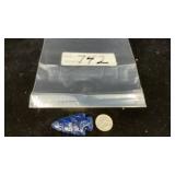 MODERN KNAPPED ARROWHEAD CARVED FROM COBALT BLUE