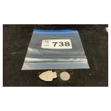 NOTCHED STONE ARROWHEAD OR ATALTL DART