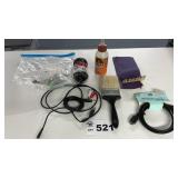 AUDIO CABLES, BUNGEE CORDS, BRUSH,  GLUE,