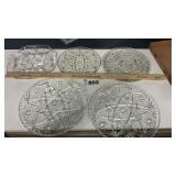 ANCHOR HOCKING TRAYS, STARBURST PATTERN
