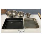 MIXING BOWLS, BAKING PANS