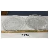 GLASS PLATTERS, CHRISTMAS THEMED